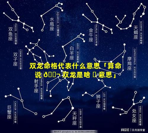 双龙命格代表什么意思「算命说 🐬 双龙是啥 ☘ 意思」